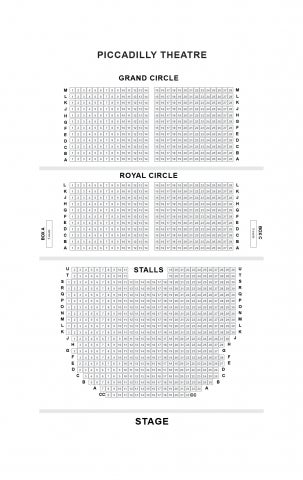 Piccadilly Theatre seat plan